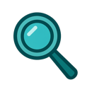 Id now like a simple icon of a magnifying glass using the same colorsI am looking for a simple icon of a calendar that uses our brand colors007F6D 005-1